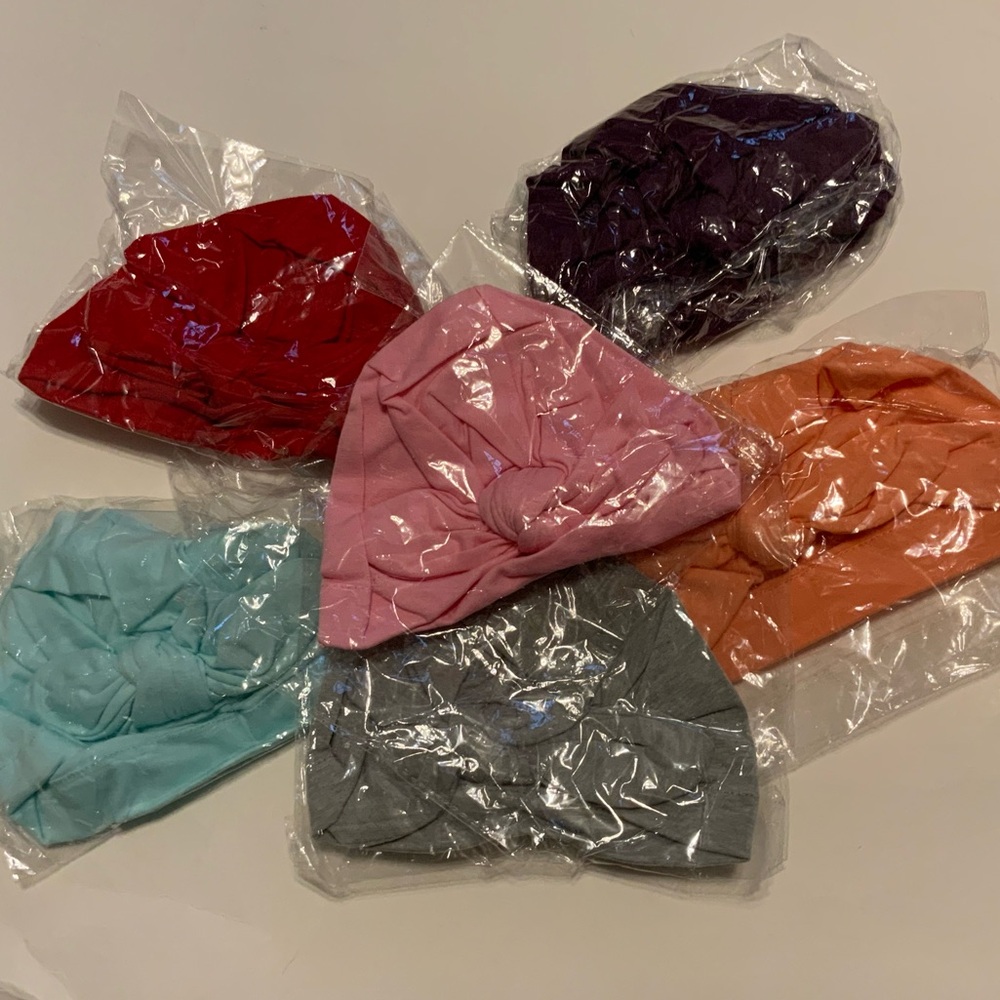 6 PCS MULTI MIX BOW HAIR HAT ACCESSORY
